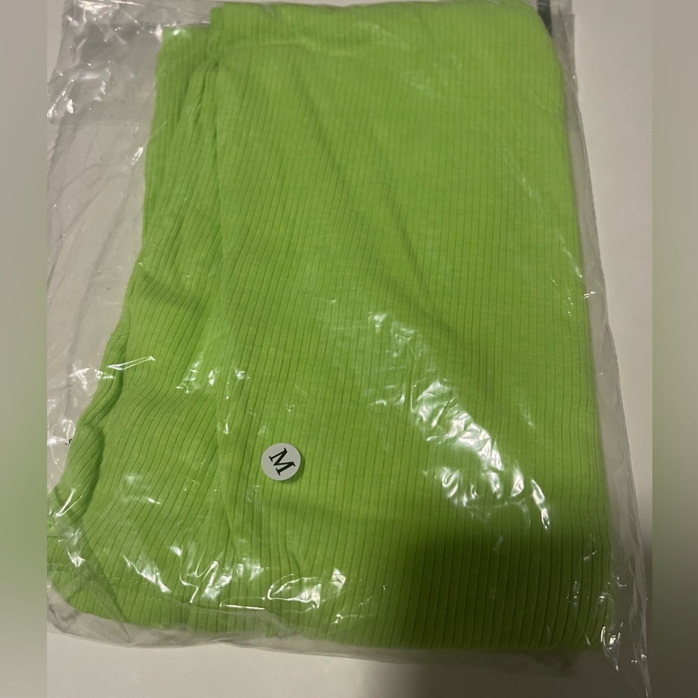 Lime green basic tank top dress. Medium